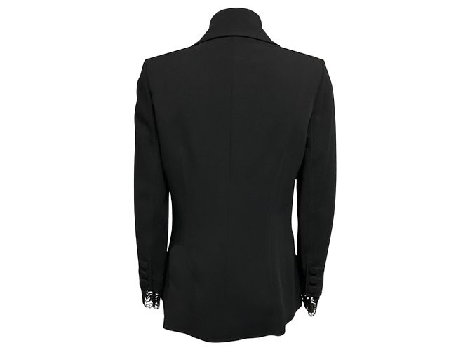 Blazer de dos botones con ribete de encaje negro Yigal Azrouel - vista 3