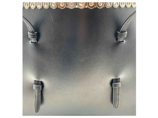Tote in pelle nera con occhielli Alaïa Nero - vista 4