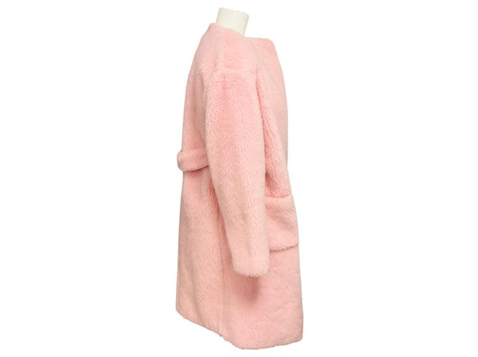 Abrigo Sherpa sin cuello rosa Rochas - vista 2