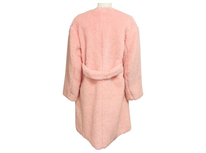 Abrigo Sherpa sin cuello rosa Rochas - vista 3