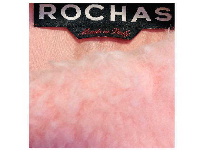 Abrigo Sherpa sin cuello rosa Rochas - vista 4
