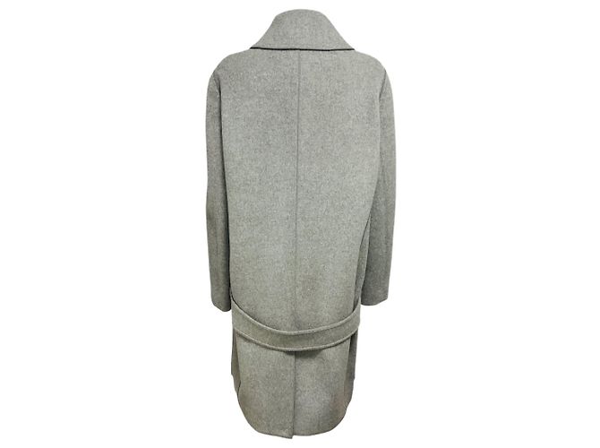 Stella Mc Cartney Stella McCartney Grey Zip Front Mid Length Wool Coat - view 3