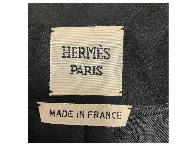 Hermès Gonna di lunghezza media Hermes in lana e cashmere nera Nero - vista 4