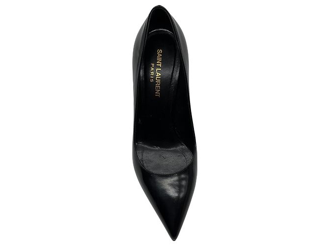 Décolleté Classic in Pelle con Punta Affusolata Saint Laurent Nero - vista 4