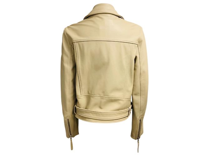 Closed Giacca in pelle di agnello Moto Zip Beige Chiusa - vista 3