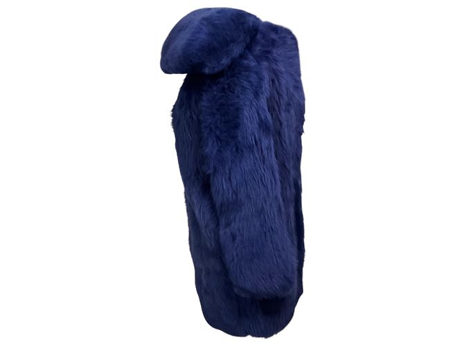 Cappotto in shearling blu cobalto Lanvin - vista 2