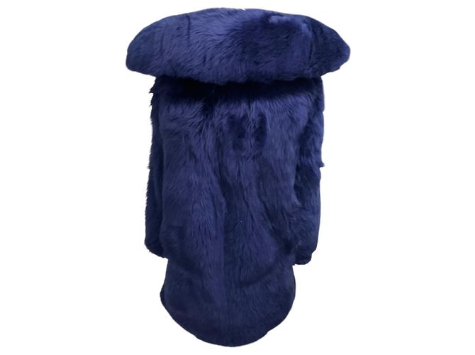 Cappotto in shearling blu cobalto Lanvin - vista 3