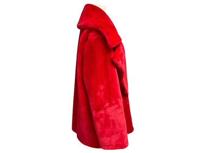 Stella Mc Cartney Stella McCartney Kunstpelzjacke in Rot - Ansicht 2