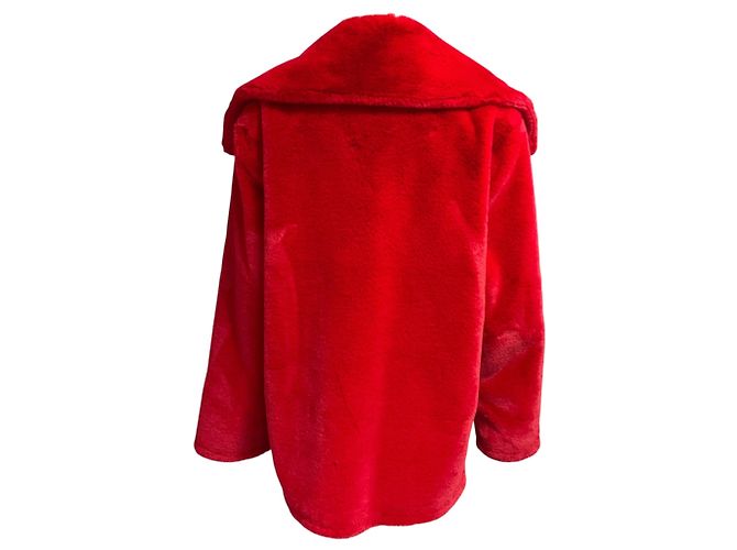 Stella Mc Cartney Stella McCartney Kunstpelzjacke in Rot - Ansicht 3