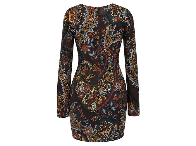 Abito in crepe stampato paisley multicolore viola Etro - vista 3