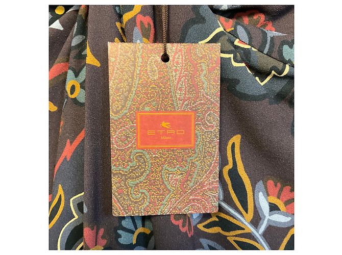 Abito in crepe stampato paisley multicolore viola Etro - vista 6