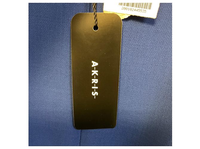Vestido vaina sin mangas de lana Akris Enzian Blue Azul - vista 6