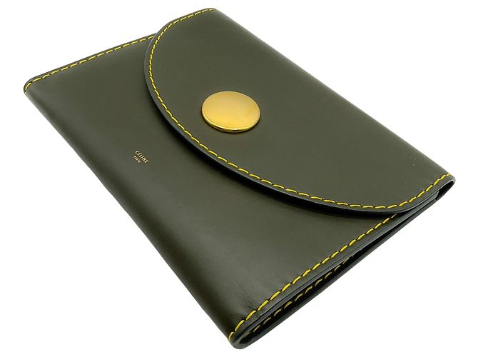 Céline Clutch Orb in pelle verde scuro Celine - vista 2