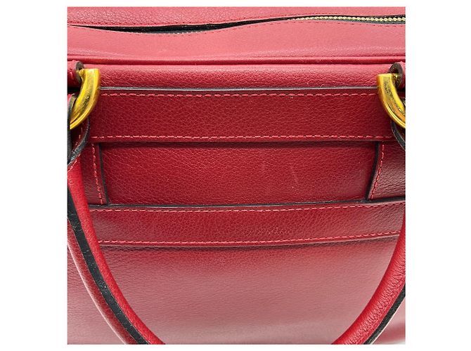 Borsa Parole Delvaux in pelle rossa Rosso - vista 4