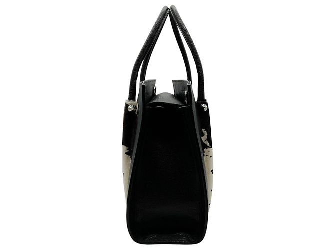 Borsa Renaud Pellegrino in vitello Noir / Blanc - vista 2