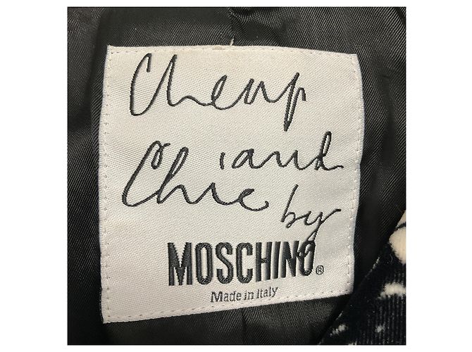 Moschino Cheap and Chic Samt-Blazer mit Muster in Schwarz / Weiß - Ansicht 4