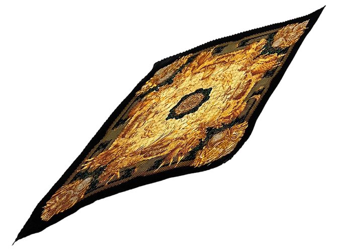 Hermès Hermes Plissierter Seidentwill-Schal Schwarz Multi Azulejos Print Mehrfarben - Ansicht 4