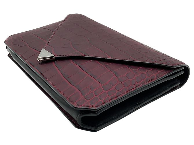 Clutch Prisma Envelope in pelle embossed coccodrillo bordeaux Alexander Wang Rosso - vista 2
