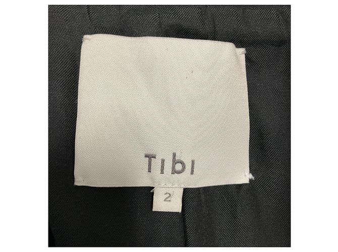 Tibi Marlon Blazer aus schwarzer Tropical Wool mit Cut-out-Ärmeln - Ansicht 4