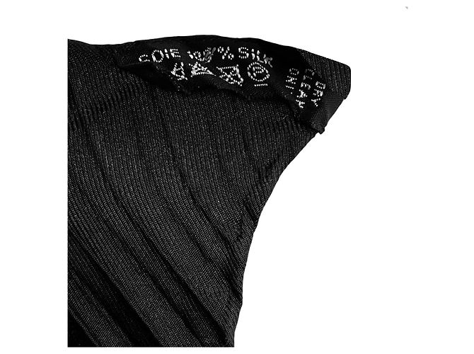 Hermès Hermes Black Multi Les Printemps de Thera plissierter Seidentwill-Schal Mehrfarben - Ansicht 8
