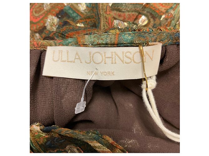 Ulla Johnson Emilie Bluse Tan / Gold Metallic Tiger's Eye Mehrfarben - Ansicht 4