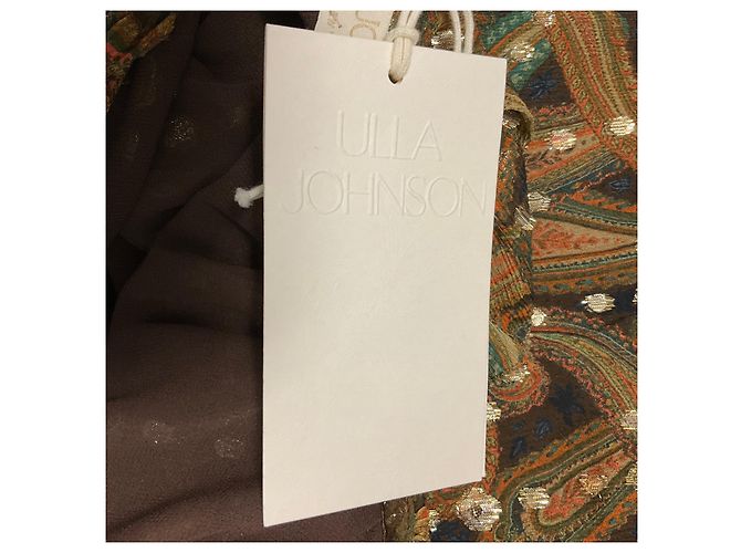 Ulla Johnson Emilie Bluse Tan / Gold Metallic Tiger's Eye Mehrfarben - Ansicht 6