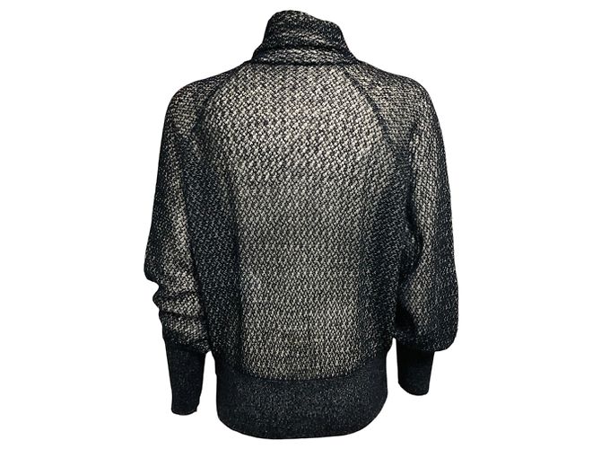 Christian Dior Ascot Strickpullover aus Mohair / Alpaka / Seide in Schwarz - Ansicht 3