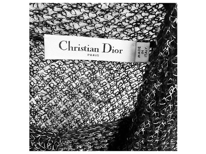 Christian Dior Ascot Strickpullover aus Mohair / Alpaka / Seide in Schwarz - Ansicht 4