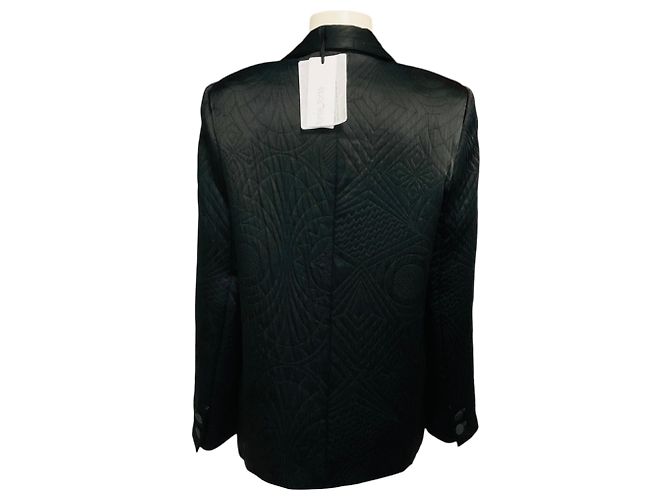 Forte Forte forte_forte gesteppte Satinjacke in Schwarz - Ansicht 3