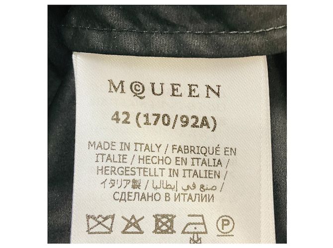 Alexander Mcqueen Camicia in cotone McQueen nera con volant e fiocco Nero - vista 5