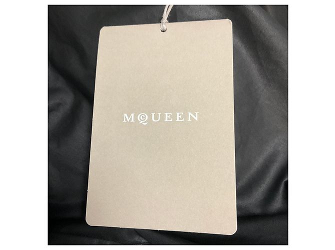 Alexander Mcqueen Camicia in cotone McQueen nera con volant e fiocco Nero - vista 6