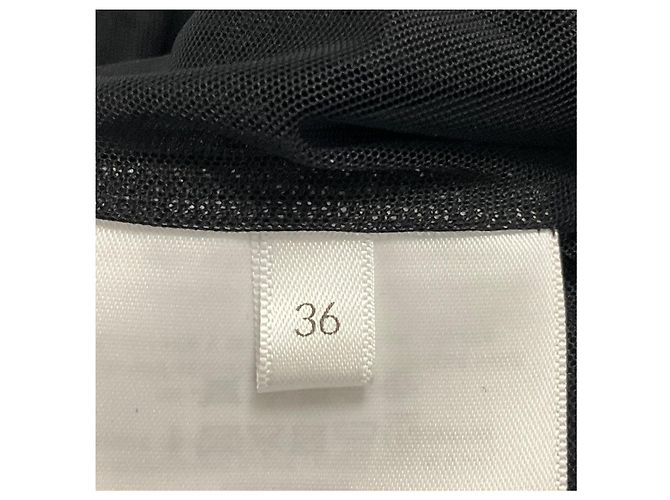 Givenchy schwarzes Midi-Cocktailkleid mit floraler Textur und Plissee - Ansicht 5