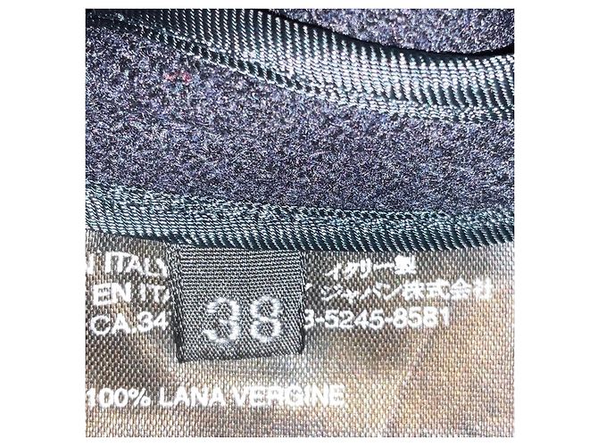 Prada Navy Blue Structured Wool Coat - view 6
