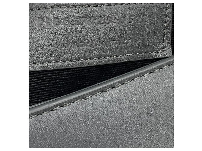 Borsa a tracolla Le 5 a 7 Saint Laurent in pelle di vitello liscia grigio scuro - vista 12