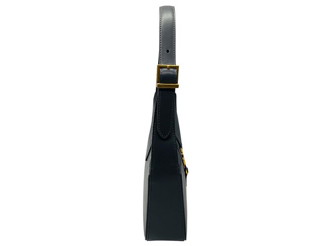 Borsa a tracolla Le 5 a 7 Saint Laurent in pelle di vitello liscia grigio scuro - vista 2
