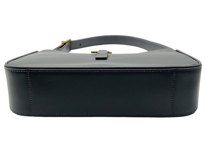 Borsa a tracolla Le 5 a 7 Saint Laurent in pelle di vitello liscia grigio scuro - vista 4