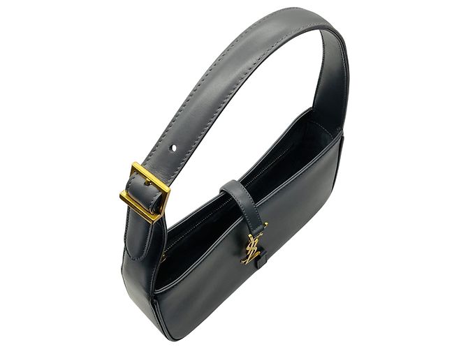 Borsa a tracolla Le 5 a 7 Saint Laurent in pelle di vitello liscia grigio scuro - vista 5