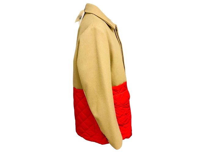 Autre Marque Casaco de Lã com Bainha Acolchoada Maison Kitsune Tan / Red Camelo - vista 2