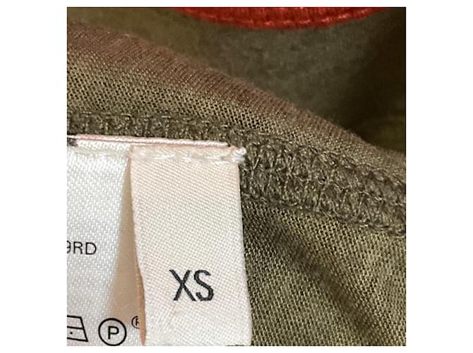 Phoebe Philo Tubular Block Strickpullover Olive Green / Orange / Ivory Mehrfarben - Ansicht 5