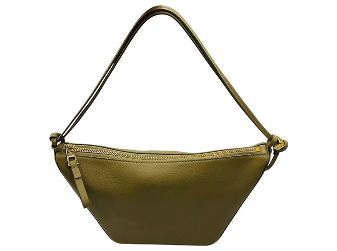 Borsa Hobo Mini Hammock in pelle di vitello classica Loewe Light Green / Putty Verde - vista 2