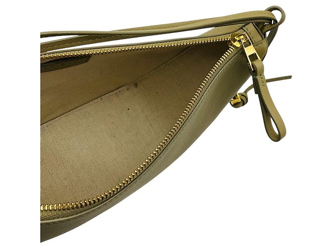 Borsa Hobo Mini Hammock in pelle di vitello classica Loewe Light Green / Putty Verde - vista 7