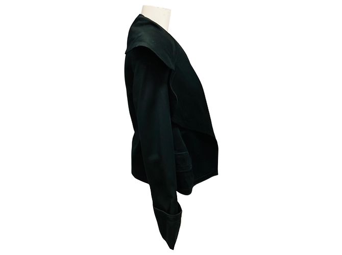 Chaqueta de algodón Burberry negra con cuello exagerado Negro - vista 2