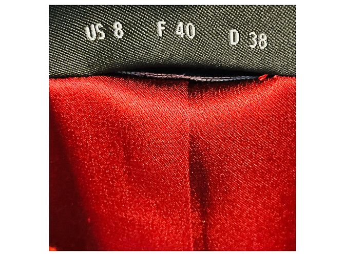 Akris Red Zip Front Silk Lined Wool Tweed Jacket - view 5