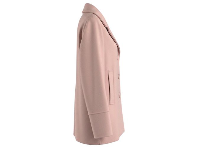 Autre Marque Max Mara S Collection Light Pink Button Front Wool Coat - view 2