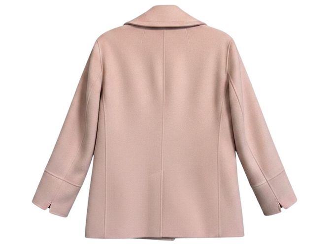 Autre Marque Max Mara S Collection Light Pink Button Front Wool Coat - view 3