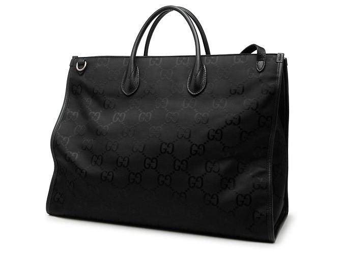 Borsa tote convertibile Gucci GG Econyl Off The Grid nera Nero - vista 2