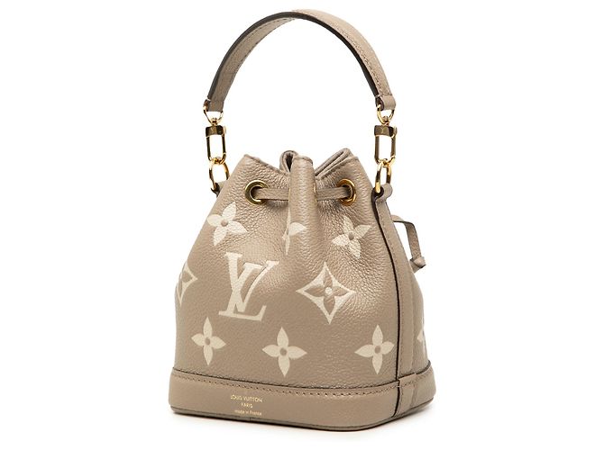 Borsa secchiello Louis Vuitton Nano Noe Bicolor Monogram Empreinte Marrone - vista 2