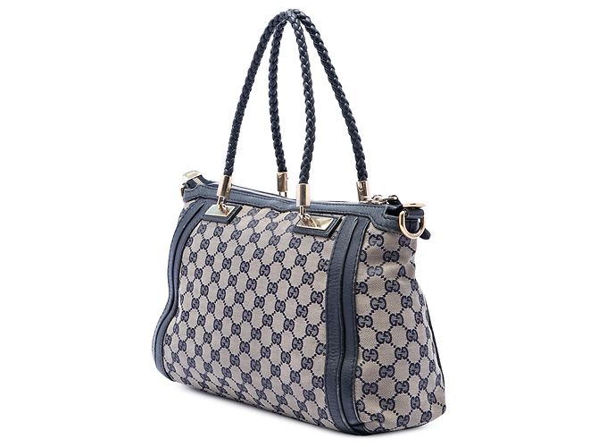 Borsa Satchel Gucci GG Canvas Bella Blu - vista 2