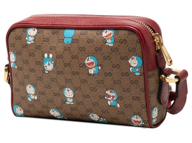 Borsa Camera Mini GG Supreme Doraemon Gucci Beige - vista 2