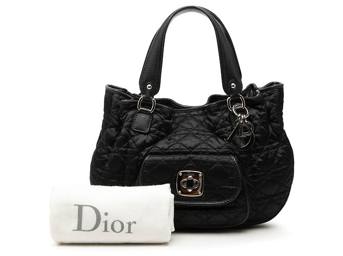 Dior Nylon Cannage Charming Lock Tote Schwarz - Ansicht 7